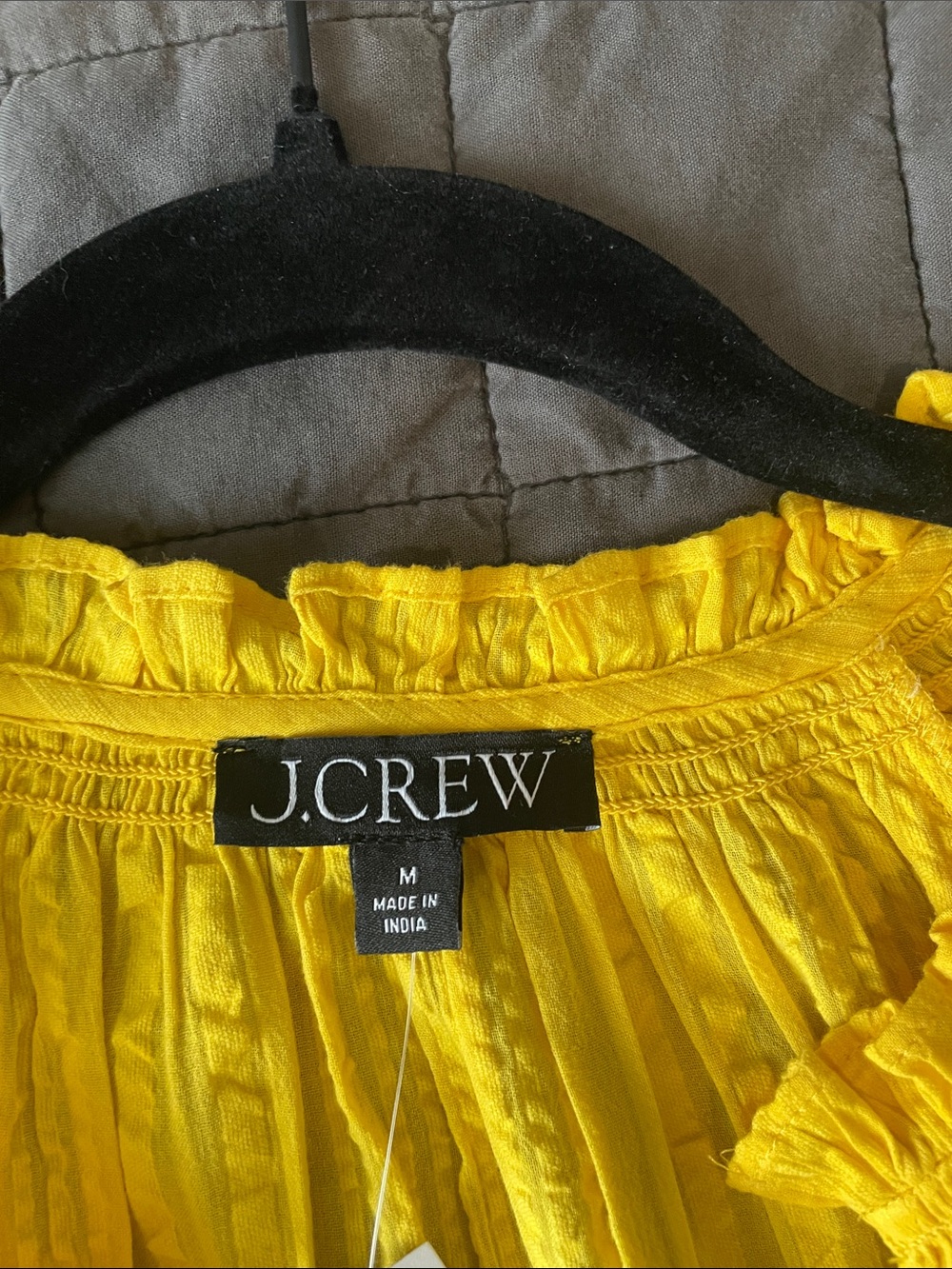 J. Crew Yellow Tiered V-Neck Summer Dress - Picture 5 of 8
